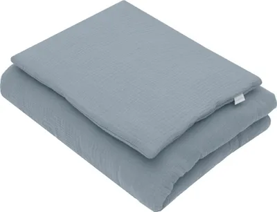 Produktbild von Musselin-Set mit Füllung New Baby 80x70 cm blau