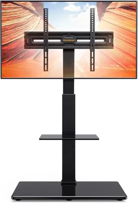 Image de Support mural pour écrans plats et incurvés de 30 à 70 pouces, jusqu'à 50 kg, inclinable. Compatible avec les téléviseurs. Réglable en hauteur. Pivotant. VESA maximal : 600 x 400 mm