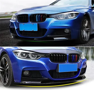 Obrázek produktu pro Přední nárazník spoiler lip body kit ABS plastový splitter ochranný štítek vhodný pro F30 řady 3 M Sport 2012-2018, lesklá černá barva