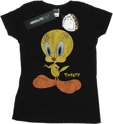 Obrázek produktu pro Looney Tunes - Dámské tričko "Tweety Pie Distressed" BI27573 (XXL) (Black)