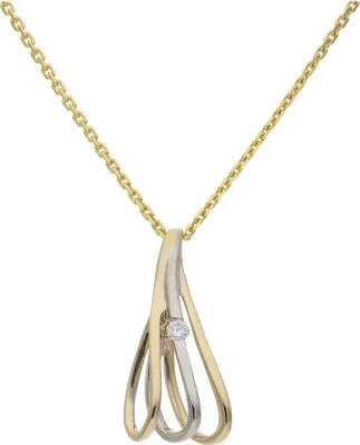 Produktbild von JuwelmaLux Anhänger 585/000 (14 Karat) Gold und Weißgold mit Brillanten JL10-02-3356