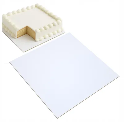 Produktbild von Elhandel Tortenunterlage Quadratisch Weiß 30x30cm