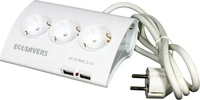 Obrázek produktu pro Design Power Strip 5 slotů 2 USB EcoSavers