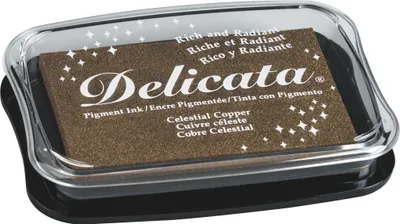 Produktbild von TSUKINEKO Stempelkissen Delicata Metallic 10 x 7 cm celestial copper