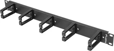 Produktbild von LANBERG Kabelführungspanel 19" 5 Halter 1U Typ B schwarz