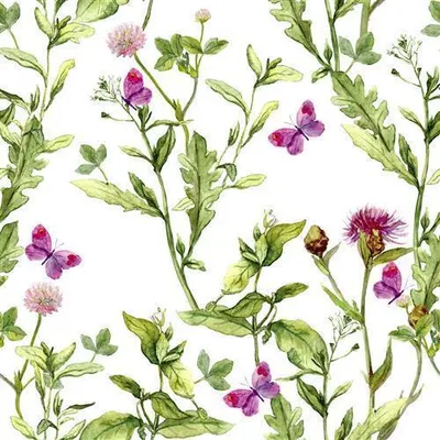 Produktbild von RP 20 Servietten Pink Spring - Gräser im Frühling 33x33cm