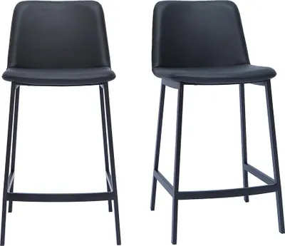 Produktbild von Miliboo - Design-Barhocker schwarz H 66 cm (2er-Set) ARSENE