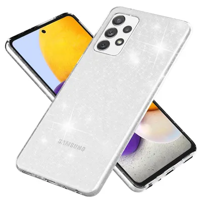Immagine prodotto di NALIA scintillante custodia del telefono cellulare per Samsung Galaxy A72, copertura trasparente della custodia in silicone