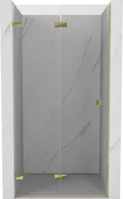 Produktbild von Mexen Lunar-F Duschtür faltbar links 85 cm, transparent, gold - 836-085-000-50-00-L
