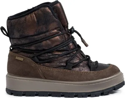 Produktbild von Primigi Stiefeletten 8879822 aus Leder mit elastischen Schnürsenkeln und Lammfellfutter