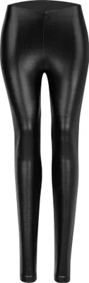 Produktbild von NUR DIE x KILIAN KERNER Damen Vegane Leggings in Leder-Optik mit Croco-Muster - schwarz croco - Größe 32-34