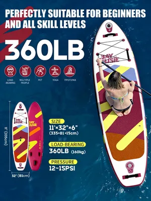 Obrázok produktu pre Nafukovacia doska na paddleboarding – kompletná s príslušenstvom – s protišmykovou povrchovou úpravou – vhodná na surfovanie, rybolov a cestovanie