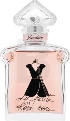A bottle of Guerlain La Petite Robe Noire Velours Eau de Parfum for women.