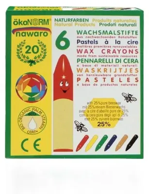 Produktbild von ökoNorm Wachskreide nawaro, Kartonetui - 6 Farben
