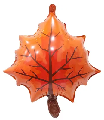 Image de Ballon en forme de feuille d'érable automnale, couleur marron, dimensions 64,5 x 53,5 cm – Décoration pour fête de la récolte, motif feuille