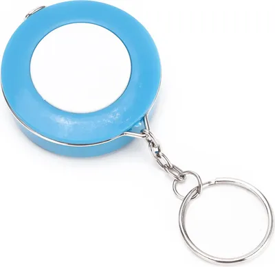 Produktbild von Weiches Maßband in Mini-Farbe, Schlüsselanhängerform, einziehbares Lineal zum Nähen von Stoffen, Schneidern, Stricken, Blau