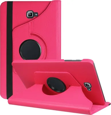 Produktbild von 360° Tablet Schutzhülle für Samsung Galaxy Tab A6 10.1 (2016) SM-T580 T585 Case Cover Drehbar Standfunktion Etui Tasche Schutz Hülle - Pink