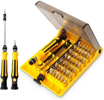 Produktbild von Schraubendrehwerkzeug - Reparaturset - 45-teilig - mit Biegeverlängerung - Werkzeugset - Geschenk - Kleine Geschenke - Handwerkzeug