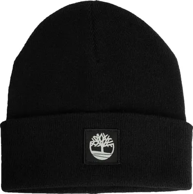 Produktbild von Timberland Beanie mit Ton-in-Ton-Patch, Schwarz One Size