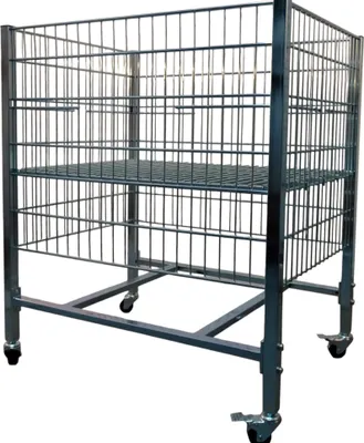 Produktbild von Wühltisch Gittertisch 600x800x850mm auf Rollen verzinkt