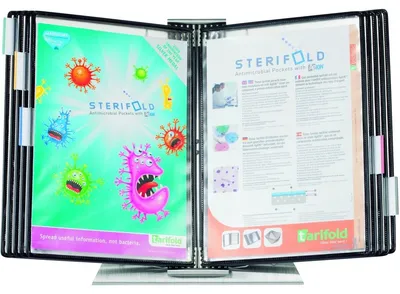 Produktbild von tarifold Sichttafelsystem Sterifold 434807 DIN A4 schwarz mit 10 St. Sichttafeln, 1 St.