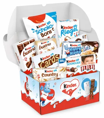 Produktbild von Kinder Box mit verschiedenen Kinder Schokoladen Produkten 1200g