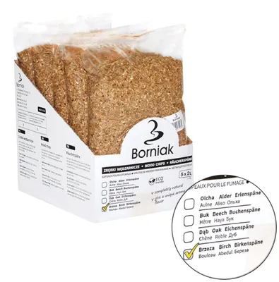 Produktbild von Räucherspäne für Smoker - BIRKE - 2 Liter Packung - HACCP
