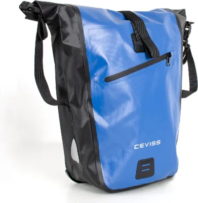 Produktbild von Fahrradtasche blau/schwarz Packtasche 25 L Gepäckträgertasche Wasserdicht Schnellverschluss