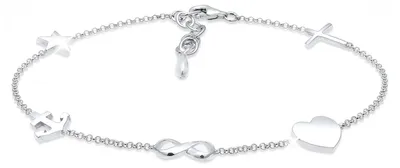 Produktbild von Elli Armband Damen Kreuz Herz Infinity Anker Stern 925 Sterling Silber