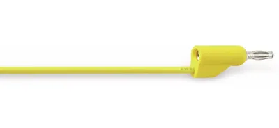 Produktbild von Messleitung, 2x Büschelstecker mit, Kupplung 4mm, 18AWG, gelb, 1m, Multimeter Messleitung, Messleitung für Multimeter