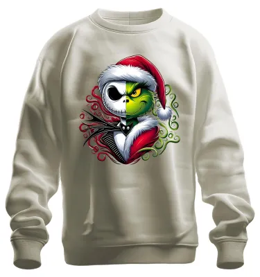 Produktbild von Nightmare before Christmas Grinch Skelett - Weihnachten Sweatshirt Pullover, Natur, M