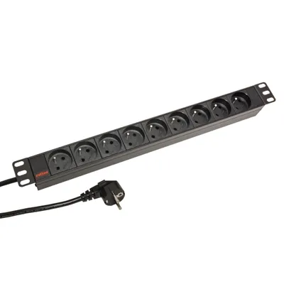 Produktbild von ROLINE 19.07.1626, Aluminium, Schwarz, 9 AC-Ausgänge, C14-Koppler, IEC 320, 2 m