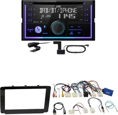 Produktbild von JVC KW-DB95BT Bluetooth Digitalradio USB CD Einbauset für Toyota Hilux 2016-2019