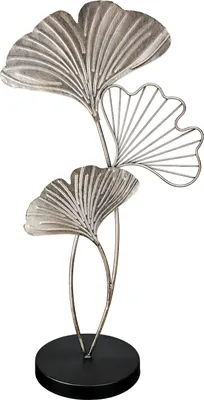 Obrázek produktu pro Gilde stojící reliéf, Ginkgo, "Ginkgo", kov, zlato, šedá, , d. 18 cm, š. 32 cm, v. 61 cm 69368