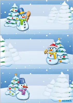 Produktbild von HERMA Weihnachts-Sticker DECOR "Winterlandschaft" 2 Blatt à 3 Sticker