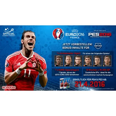 Produktbild von PS4 Spiel - PES 2016 UEFA EURO 2016