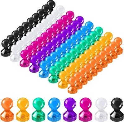 Obrázek produktu pro Neodymové magnety – mini kuželové magnety – 80 kusů – 11 x 17 mm – vícebarevné