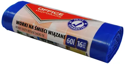 Immagine prodotto di Prodotti per l'ufficio 22024329-01: Sacchi per rifiuti con maniglie, capacità 60 litri, confezione da 16 pezzi,  (LDHD)