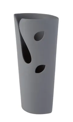 Produktbild von Vase 'Loch' (15,5x9x32,5cm), grau