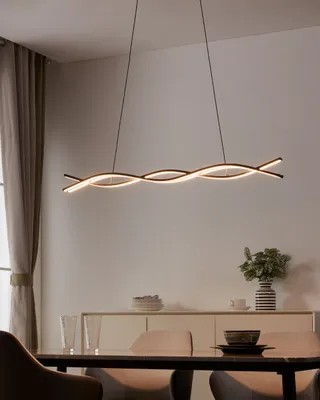 Obrázek produktu pro Závěsné světlo LED 33W 4500 lm 3000 K 120x98,5 cm černá/bílá
