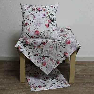 Produktbild von Kissenbezug Kissenhülle PAINTING Rosen 40x40cm weiß rosa Hossner WA