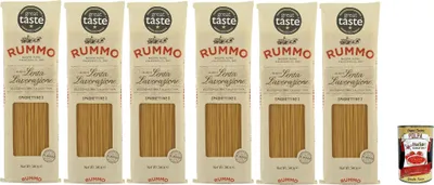 Produktbild von Rummo Spaghetti No.3 6x500g | Hartweizengrieß, al bronzo – langsam getrocknet, extra bissfest & aromatisch – Premium Vorratspack Familie & Gastro + Italian Gourmet polpa
