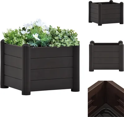 Produktbild von vidaXL Garten-Hochbeet PP Anthrazit 43x43x35 cm -  Blumentöpfe & Pflanzgefäße