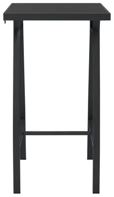 Produktbild von vidaXL Garten-Bartisch Schwarz 60×60×110 cm Hartglas