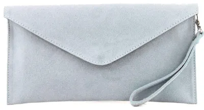 Productafbeelding van modamoda T106: Dames clutch van wildleder met ruw leer, geschikt als handtas, schoudertas of avondtas