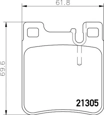 Produktbild von HELLA Bremsbeläge Satz Hinten Bremsklötze passend für MERCEDES-BENZ C-Klasse Limousine (W203) 8DB 355 007-581