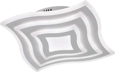 Produktbild von LED Deckenleuchte, Metall, Weiß, Fernbedienung, Dimmbar, 43x43 cm