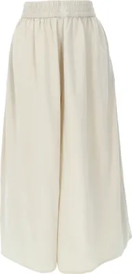 Produktbild von Bequeme Palazzohose, Weite Marlenehose, Boho Schlaghose, Hosenrock - Naturweiß, Damen, Creme-weiß, Baumwolle, Größe: S