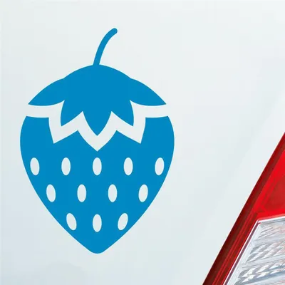 Produktbild von Auto Aufkleber Erdbeere Frucht Beere dominant sm Devot Domina 9,5x14 cm Hellblau Sticker Heckscheibenaufkleber