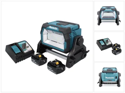 Produktbild von Makita DML 809 RM Akku LED Baustrahler 18 V 10000 lm + 2x Akku 4,0 Ah + Ladegerät